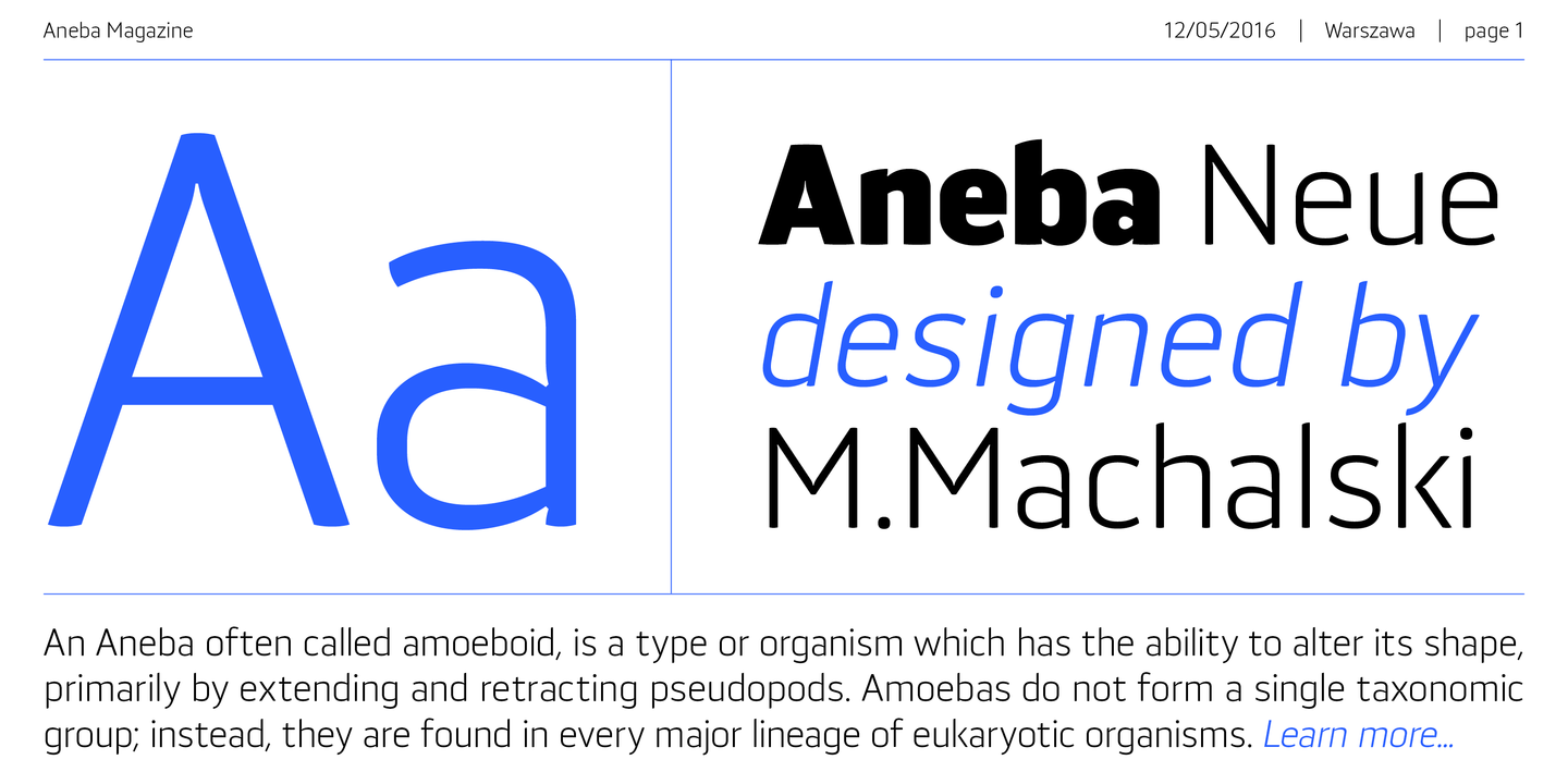 Example font Aneba Neue #1